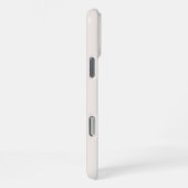 モダン ベージュ モノグラム 名前 iPhoneケース (右側面)