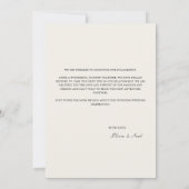 モダン ベージュ 婚約発表カード 案内状 (裏面)