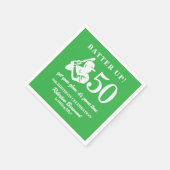 モダン・ベースボール・プレーヤー メンズ 50歳の誕生日 スタンダードカクテルナプキン (角)