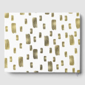 モダン ペイント ブラシ ゴールド カッパー ブロンズ キラキラ ゲストブック (裏面)