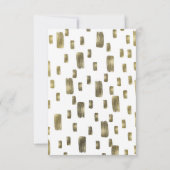 モダン ペイント ブラシ ゴールド カッパー ブロンズ RSVP 返信 (裏面)