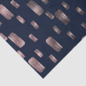 モダン ペイント ブラシ ローズゴールド & ネイビーブルー スパークル 薄葉紙 (詳細)