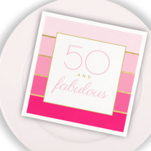 モダン ホットピンク ゴールド 50歳の誕生日