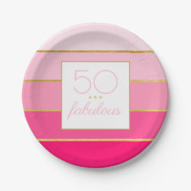 モダン ホットピンク ゴールド 50歳の誕生日