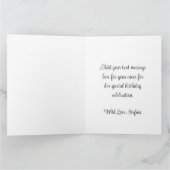 モダン ホット ピンク ドリップス グリッター ハッピー バースデー カード (内部)