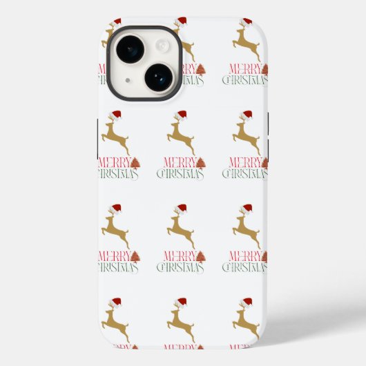 モダン ホリデー Case-Mate iPhone 14ケース クリスマス iPhoneケース (裏面)