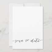 モダン ホワイトの写真ボーダー Save the Date セーブザデート (裏面)