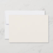 モダン ホワイト カラーの結婚式RSVPカード 出欠カード (裏面)