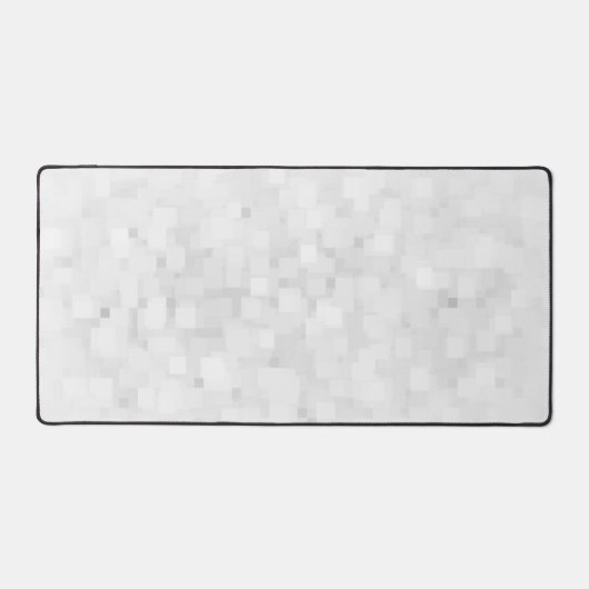 モダン ホワイト スクエア パターン デスクマット (正面)