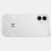 モダン ホワイト パターン Case-Mate iPhoneケース (裏面 (横))