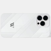 モダン ホワイト パターン Case-Mate iPhoneケース (裏面 (横))