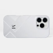 モダン ホワイト パターン iPhoneケース (裏面横)