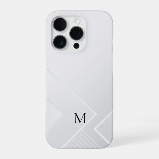 モダン ホワイト パターン iPhoneケース (裏面)