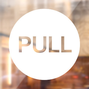 モダン ホワイト プル ビジネス ストア ドア ウィンドウサイン