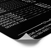 モダン ホワイト マーブル ビューティー サロン 料金表 ポスター (角)