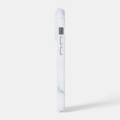 モダン ホワイト マーブル iPhoneケース (左側面)