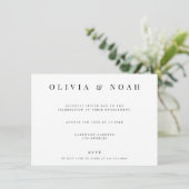 モダン&ホワエレガントイト婚約パーティ招待状 招待状 (スタンド正面)