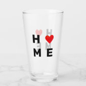 モダン ホーム & ハート タンブラーグラス (裏面)