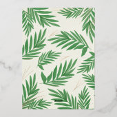 モダン ボタニカル アーチ グリーン フォト 箔シーズンカード (裏面)