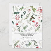 モダン ボタニカル アーチ ハッピー ホリデーズ 1 枚の写真 シーズンカード (裏面)