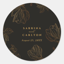 モダン ボタニカル ゴールデン ネイチャー フローラル ウェディング