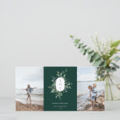 モダン ボタニカル ジョイ フォト ホリデー カード 緑 (スタンド正面)