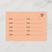 モダン ボタニカル スクリプトとスイカズラ 名刺 (裏面)