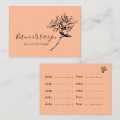 モダン ボタニカル スクリプトとスイカズラ 名刺 (正面/裏面)