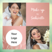 モダン ボタニカル ダスティ ローズ ボーホ フォト スクリプト ウィンドウサイン (シート3)