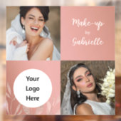 モダン ボタニカル ダスティ ローズ ボーホ フォト スクリプト ウィンドウサイン (シート2)