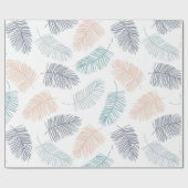 モダン ボタニカル トロピカル リーフ ウェディング ギフト ラッピングペーパー (フラット)