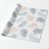 モダン ボタニカル トロピカル リーフ ウェディング ギフト ラッピングペーパー (アンロールド)