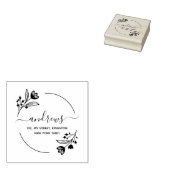 モダン ボタニカル フローラル リーフ ラバースタンプ (押印)