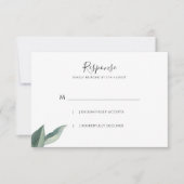 モダン ボタニカル リーフ ウェディング レスポンス (正面)