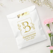 モダン ボタニカル レター B パーソナライズド   フェイバーバッグ (封をした状態)