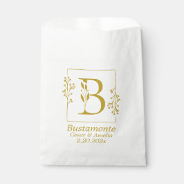 モダン ボタニカル レター B パーソナライズ   フェイバーバッグ