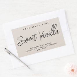 モダン ボディ バター シンプル エレガント コスメティックス 長方形シール