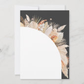 モダン ボヘミアンスタイルのテラコッタ パンパスグラス ウェディング (裏面)