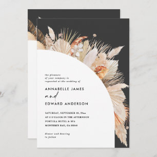 モダン ボヘミアンスタイルのテラコッタ パンパスグラス ウェディング