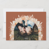 モダン ボヘミアンスタイルのドライ植物パームクリスマスホ シーズンカード (裏面)