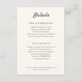 モダン ボヘミアンデザートロマンス | 付属カード エンクロージャーカード