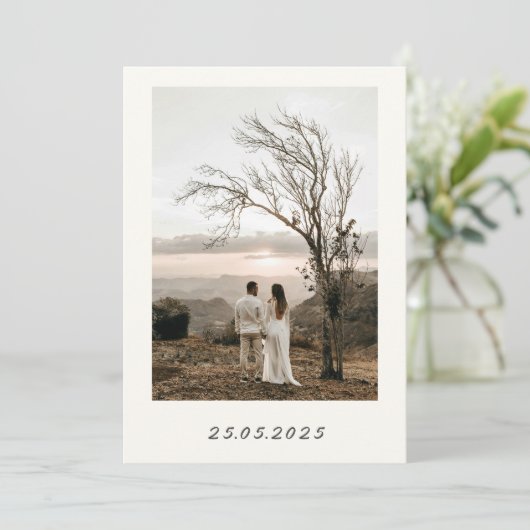 モダン ボヘミアンデザートロマンス | 結婚式招待状 招待状 (スタンド正面)