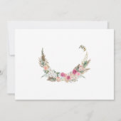 モダン ボヘミアンフラワーエンゲージメント招待状 (裏面)