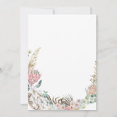 モダン ボヘミアンフラワー ブライズメイド ブランシュ 招待状 (裏面)