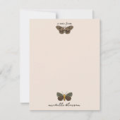 モダン ボヘミアンモス ワイルドフラワーズ アブストラクトパターン ノートカード (正面)