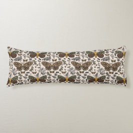 モダン ボヘミアンモス ワイルドフラワーズ アブストラクトパターン ボディピロー