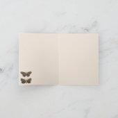 モダン ボヘミアンモス ワイルドフラワーズ アブストラクト パターン カード (内部)