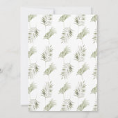 モダン ボーイズ ワイルド ワン ライオン フォリアージュ 1歳の誕生日 招待状 (裏面)