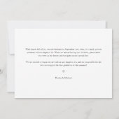 モダン ボーホー お手軽結婚写真 案内状 (裏面)