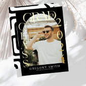 モダン ボーホー アーチ フォト 卒業おめでとう 箔招待状